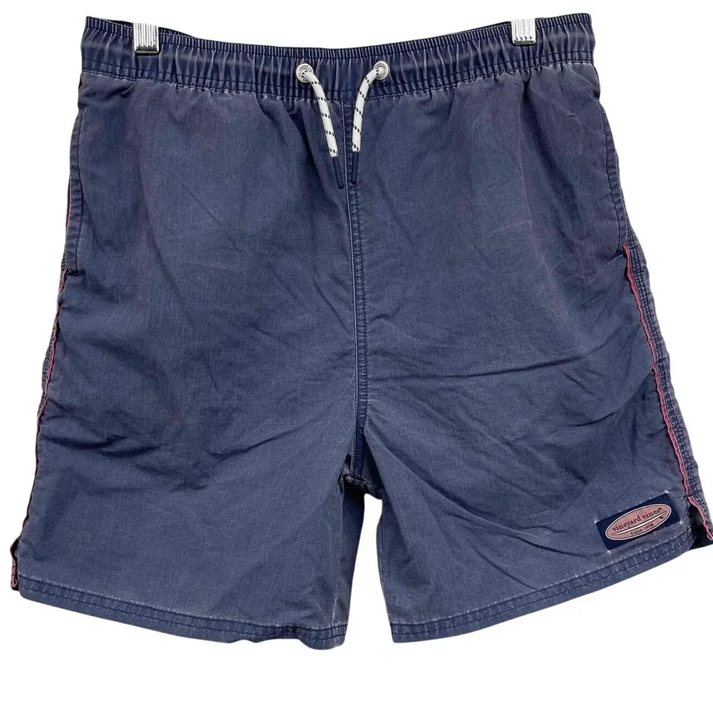 Vineyard Vines Boys XL Navy Blue‎ Swim Trunks Mesh Lined Board Shorts Preppy